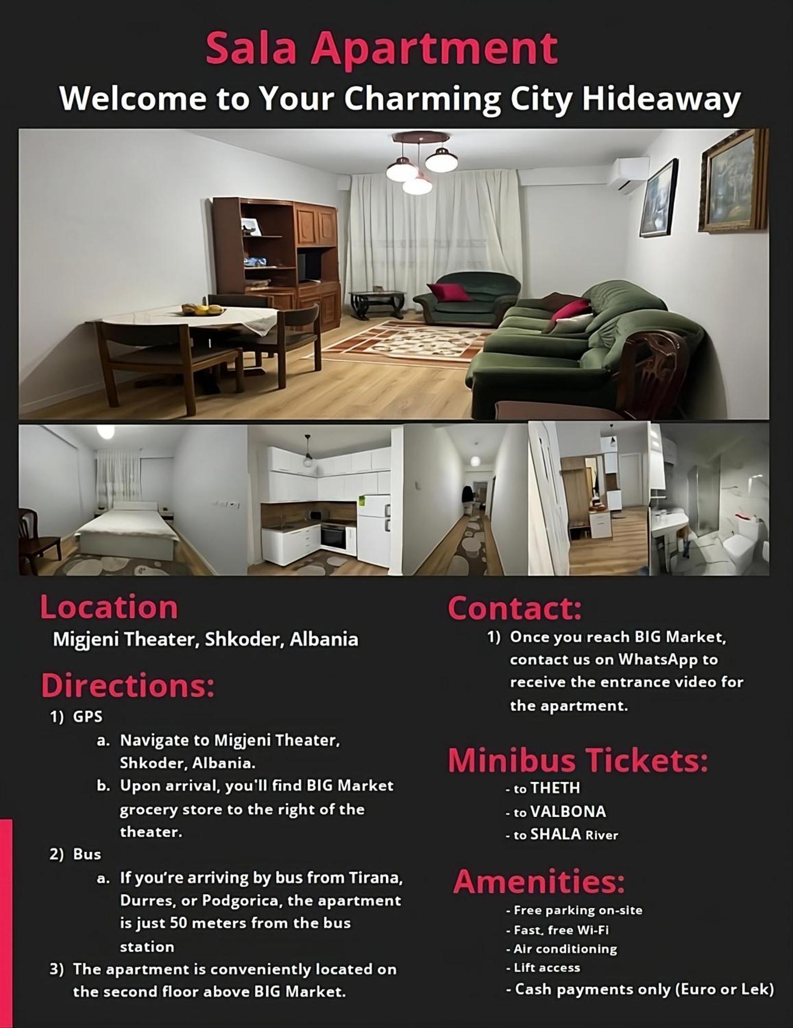 Sala Apartment Szkodra Zewnętrze zdjęcie